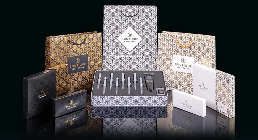 The Boutique Whitening home kit supplied by the practice